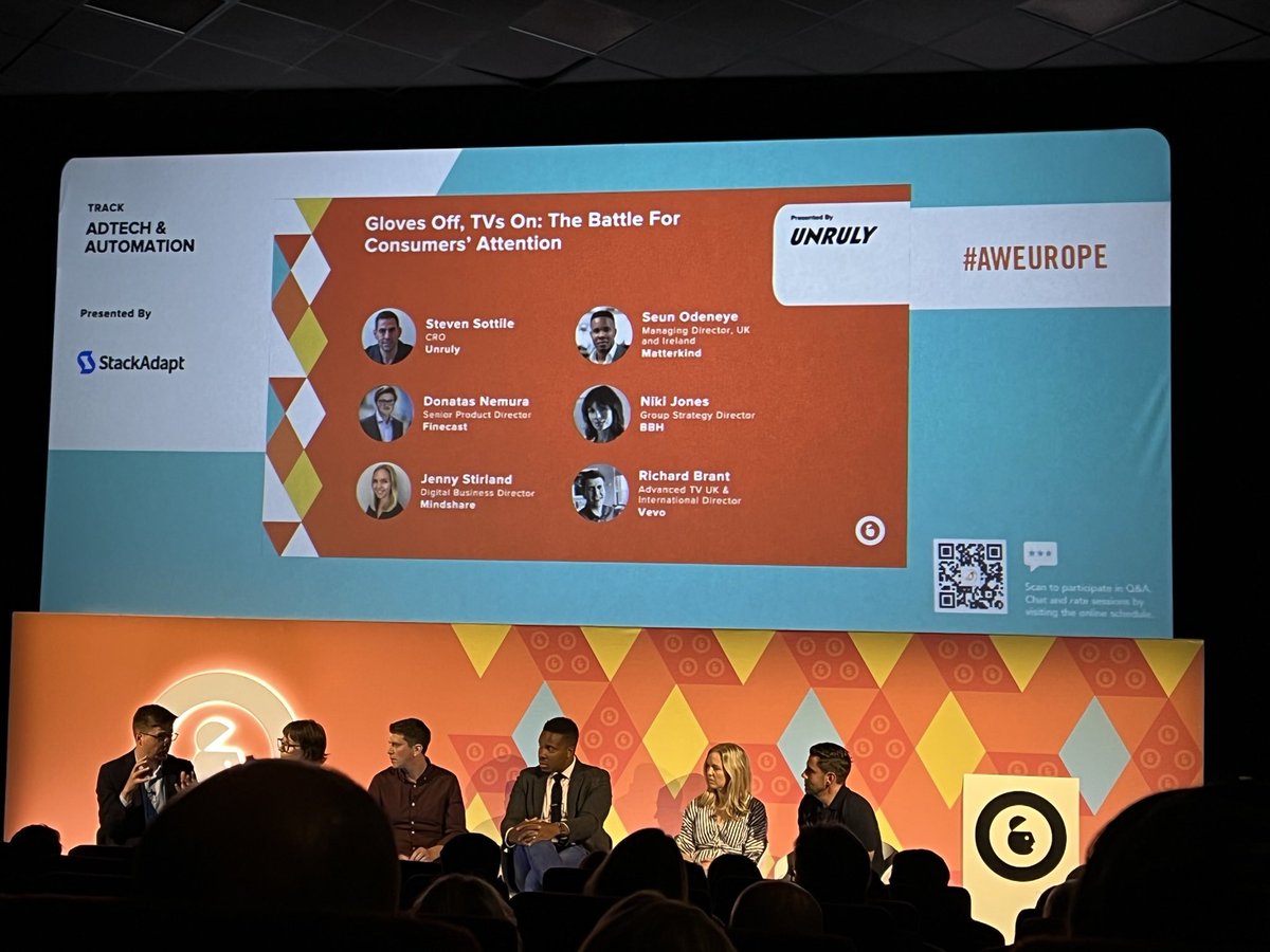 Hanging out at #AWEUROPE hearing about the battle for consumer’s attention.  It’s all on screen! <a href="/16x9media/">sixteenbynine</a>