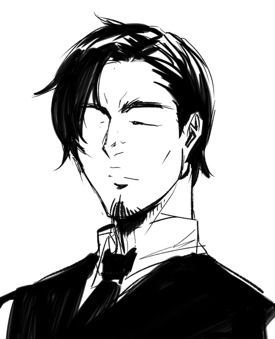キングのトレーナーしてそうな男性落書き 