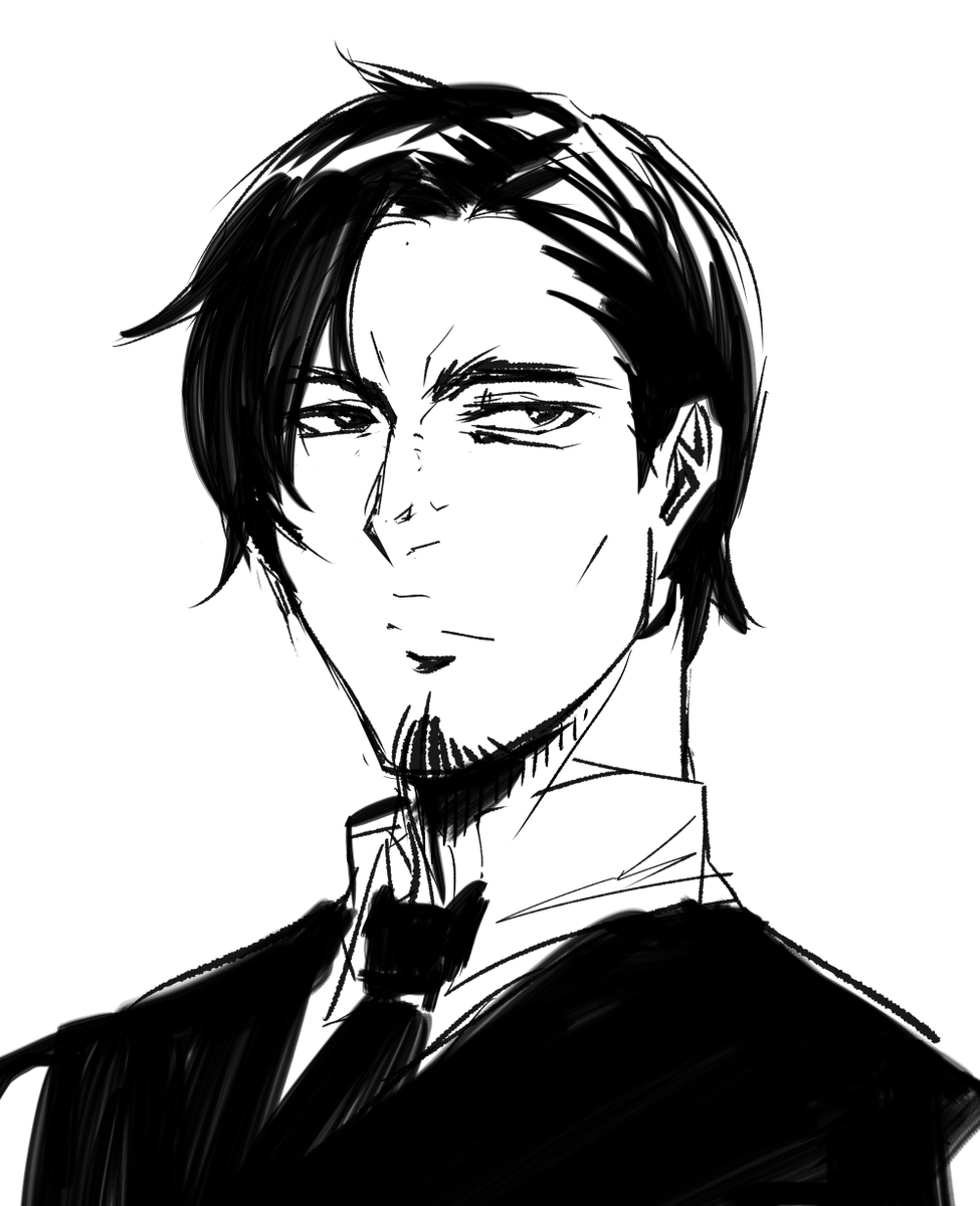 キングのトレーナーしてそうな男性落書き 