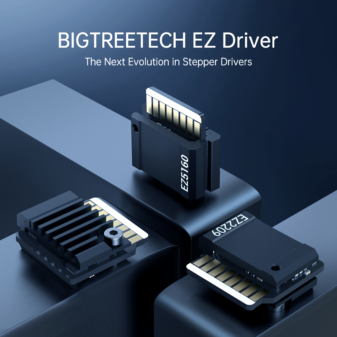 BigTreeTech's tweet photo. 🤩One more thing: BIGTREETECH EZ Driver, the next evolution in stepper drivers. ✔️Larger integrated heatsink and improved airflow for exceptional cooling 
✔️Easy insertion/removal
✔️Reverse insertion prevention 
#bigtreetech #3dprinting #3dprinterpart #drivers #steppermotor https://t.co/CEG7m0ue8s