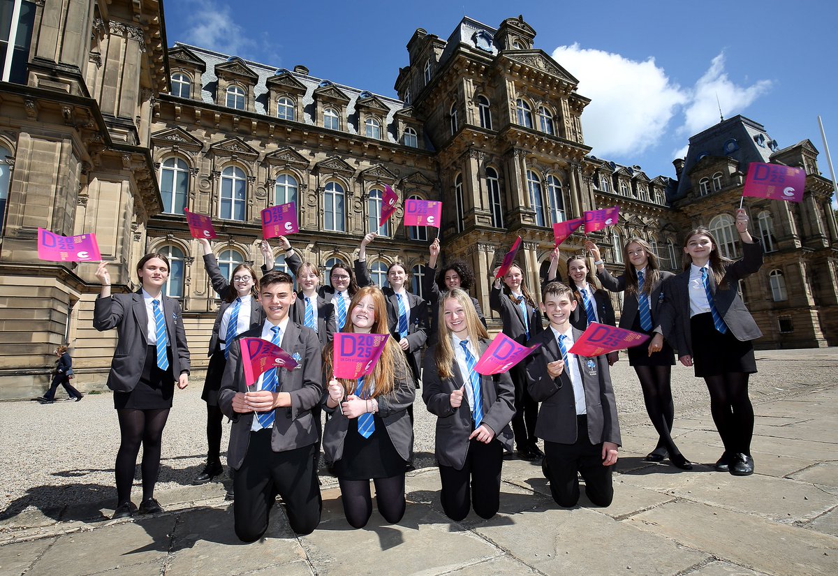 DurhamCouncil's tweet photo. Consett Academy pupils visited @TheBowesMuseum after choosing 25 cultural experiences to enjoy in County Durham before 2025. Engaging with schools is a key part of the county’s bid to be UK #CityofCulture 2025. Visit: https://t.co/DBECk5FVbn @ArtsConsett @Durham_2025 #Durham2025 https://t.co/NyEsBI3Tro