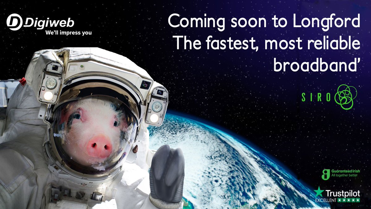 Digiweb_Ireland's tweet photo. Great news for residents of #Longford as Siro Broadband will soon be available to order from Digiweb, Irelands number 1 rated ISP ⭐⭐⭐⭐⭐
Freephone 1800285828 or visit https://t.co/qCJPACrtWp for more info.
We'll Impress You 😉
#Digiweb #Siro #LongfordTown #fibrebroadband https://t.co/8ehTeWRVSv
