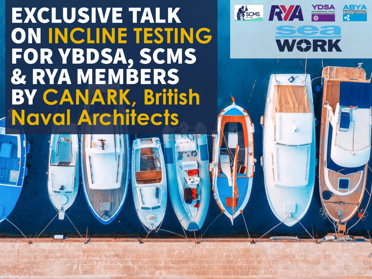 🎯This year at <a href="/seawork/">Seawork</a> all ABYA, YDSA, #SCMS &amp; <a href="/RYA/">RYA</a> Members can access &amp; benefit from talks by Guy Canovan, Managing Director of <a href="/CANARK/">Can Ark</a>, British Naval Architects on Inline Testing, free of charge 

If you haven't already, sign up for Seawork here: seawork.com/index/registra…