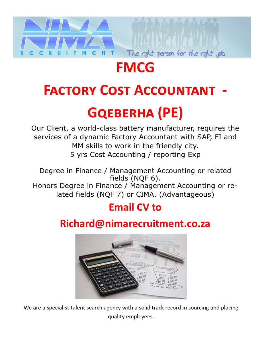 NimaRecruitment's tweet photo. #jobs #jobsearch https://t.co/X1KjtoCal2