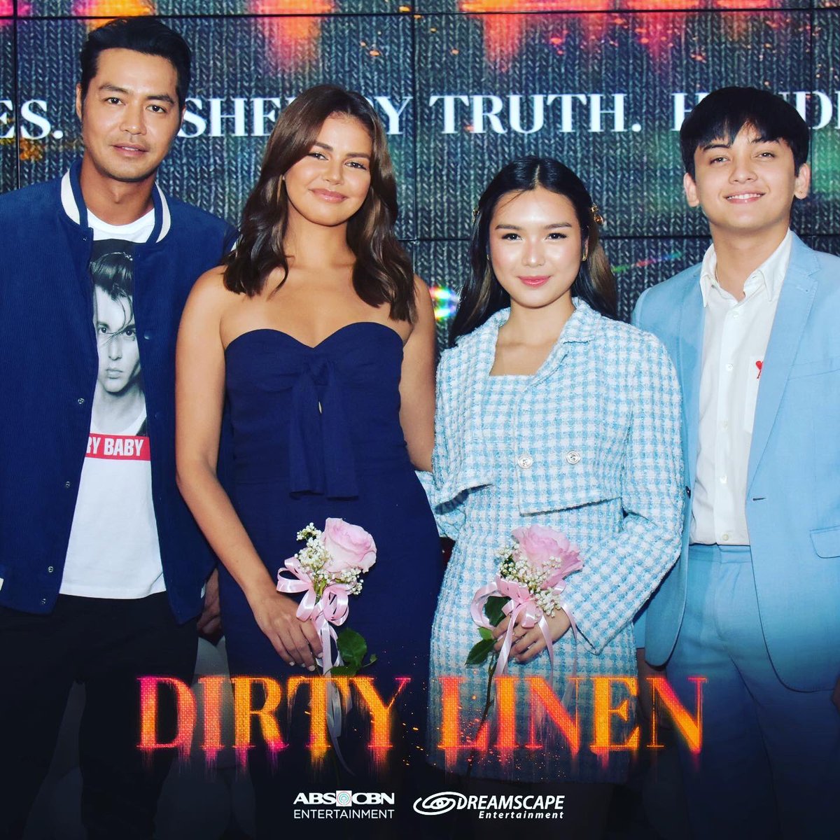DreamscapePH's tweet photo. The cast and directors of Dreamscape’s new upcoming series “Dirty Linen” 

#DirtyLinen https://t.co/SDMO8mhCqL