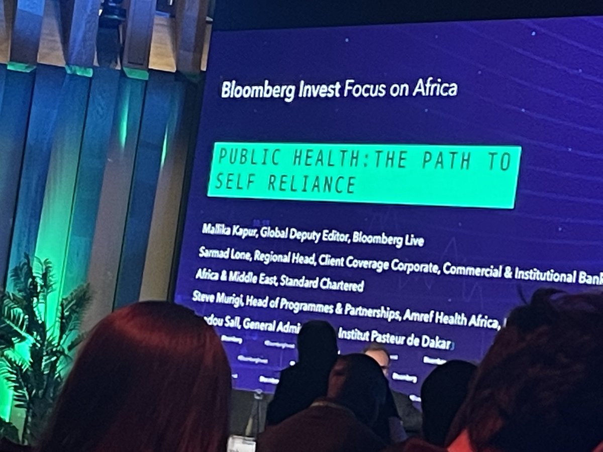 Talking Public Health & Self Reliance at #BloombergInvest Focus on #Africa with ⁦@Amref_UK⁩ ⁦@StanChart⁩ ⁦⁦@ThisisMallika⁩