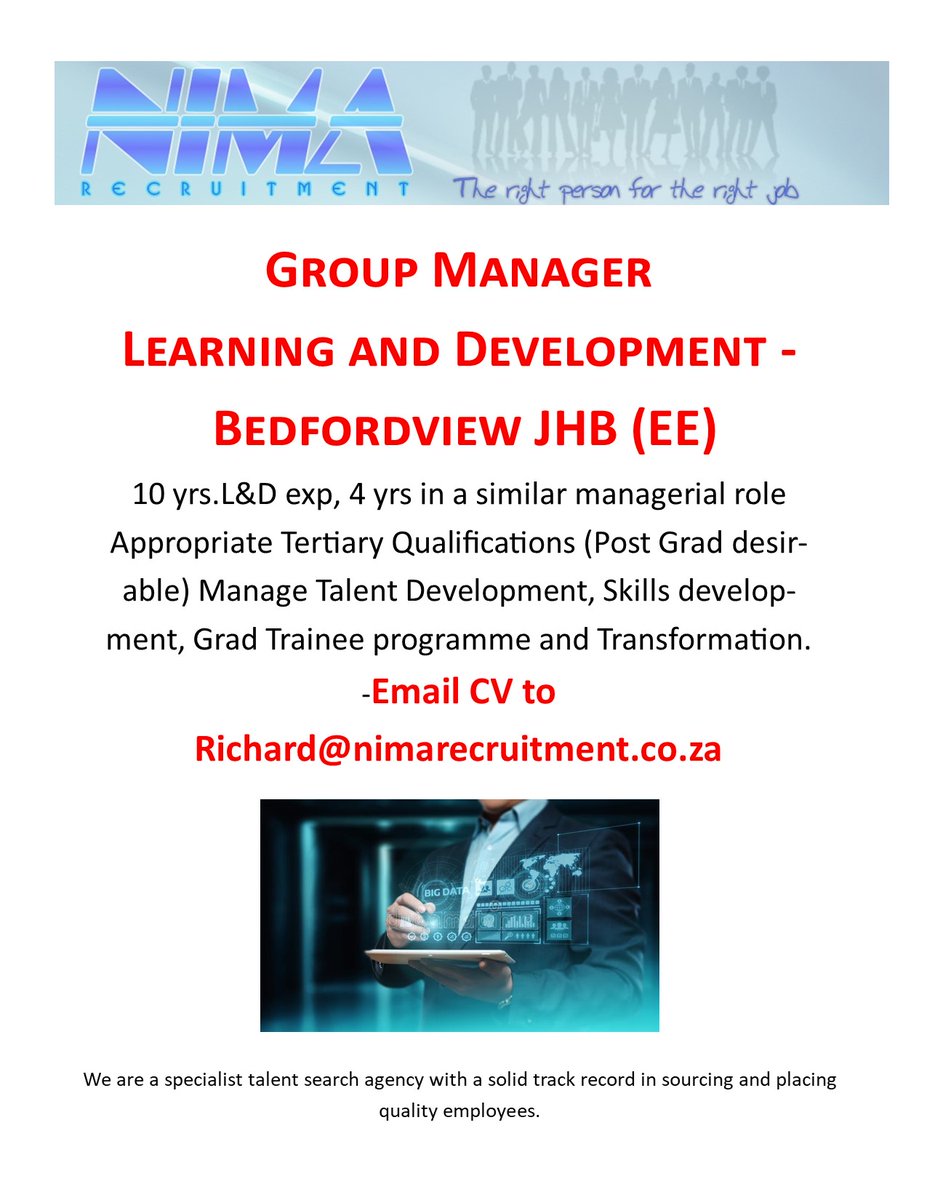 NimaRecruitment's tweet photo. #jobs #jobsearch https://t.co/1ATKXdAPsm