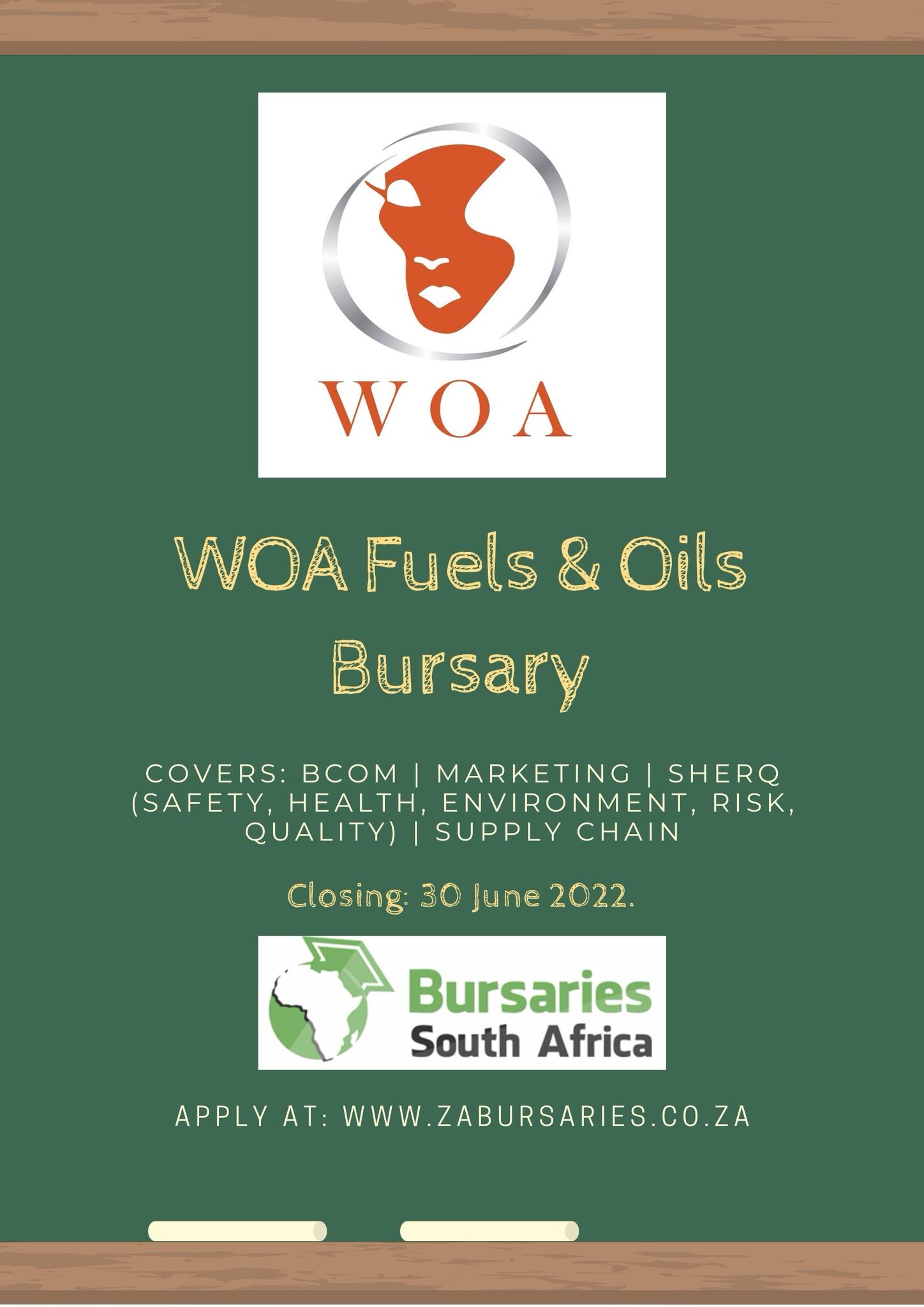 SA Bursaries on Twitter "REMINDER The WOA Fuels & Oils Bursary is