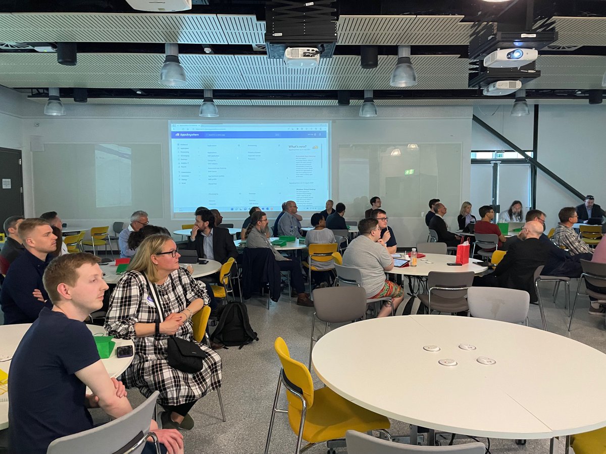 AppsAnywhere's tweet photo. We're having a great time at our UK User Day at @KingstonUni talking with our incredible customers about what's new in AppsAnywhere!
#networking #userday #london #software #softwaredelivery
#highered #HEIT #appsanywhere #IT #kingston https://t.co/gHnrHMzitt
