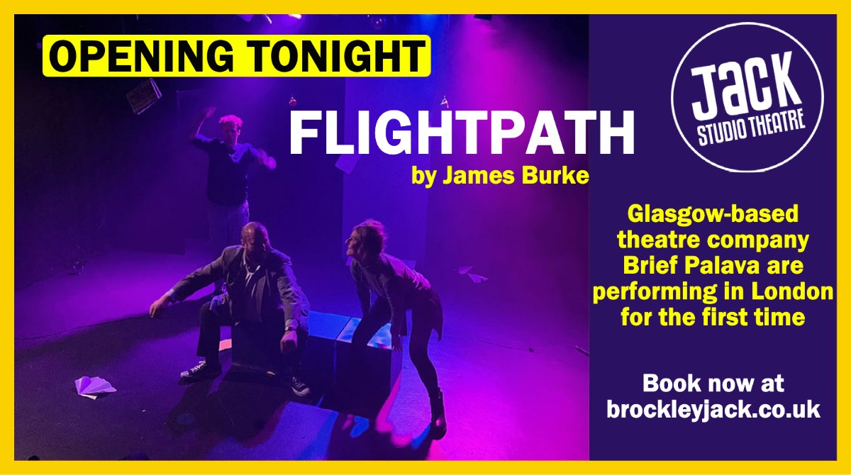 📢 It’s opening night <a href="/BrocJackTheatre/">Jack Studio Theatre</a> for <a href="/briefpalava/">brief palava</a> with their new play FLIGHTPATH ✈️
Looking forward to watching this colourful comedy about humanity’s fascination with the skies! 
Book here bit.ly/Flight-Path 
#theatre #se4 #lewisham #offwestendtheatre #London