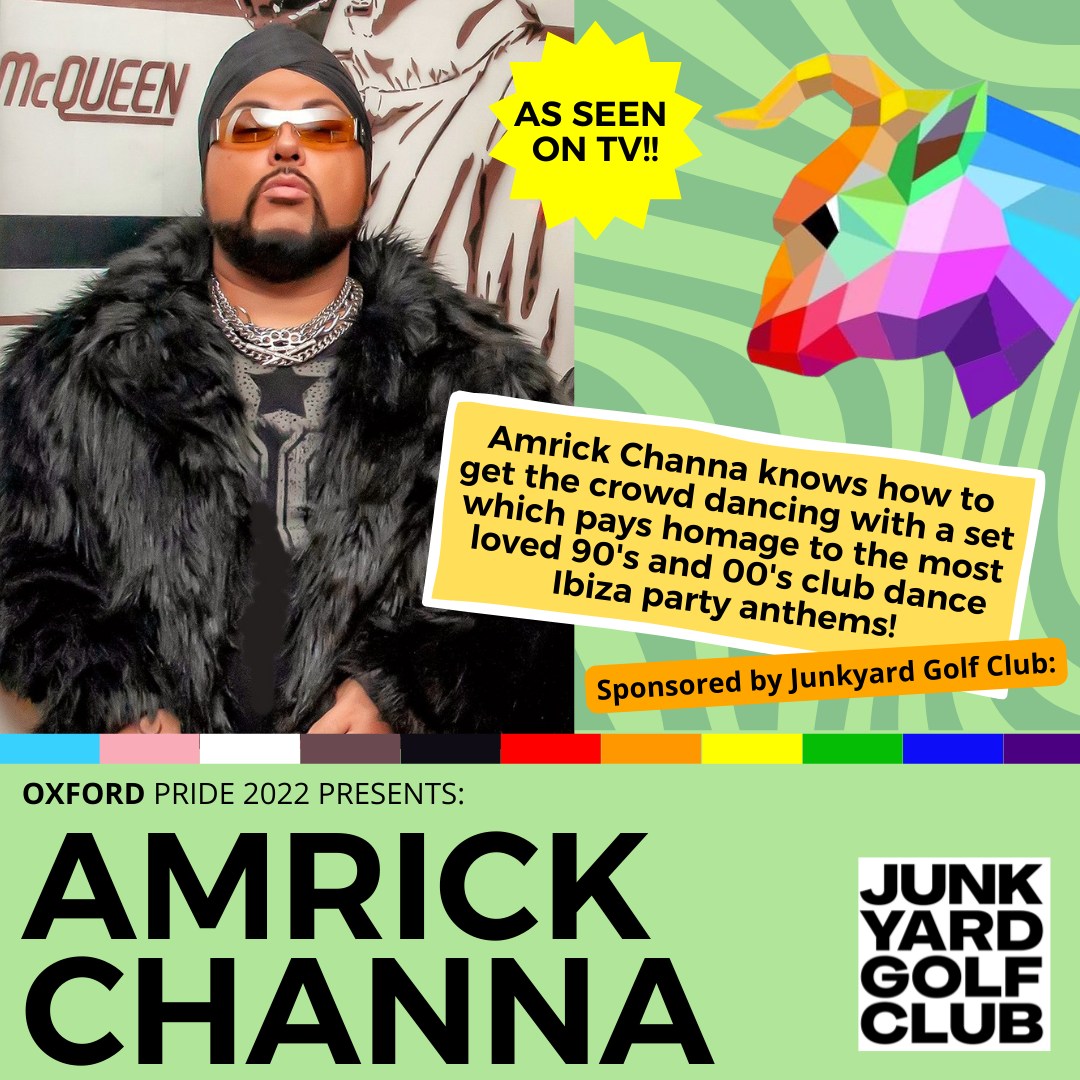 Absolutely thrilled to be performing on main stage at the amazing Oxford Pride celebrations this summer! Thank you to my sponsor Junkyard Golf Club @ Oxford Castle Quarter <a href="/oxfordpride/">Oxford Pride</a>