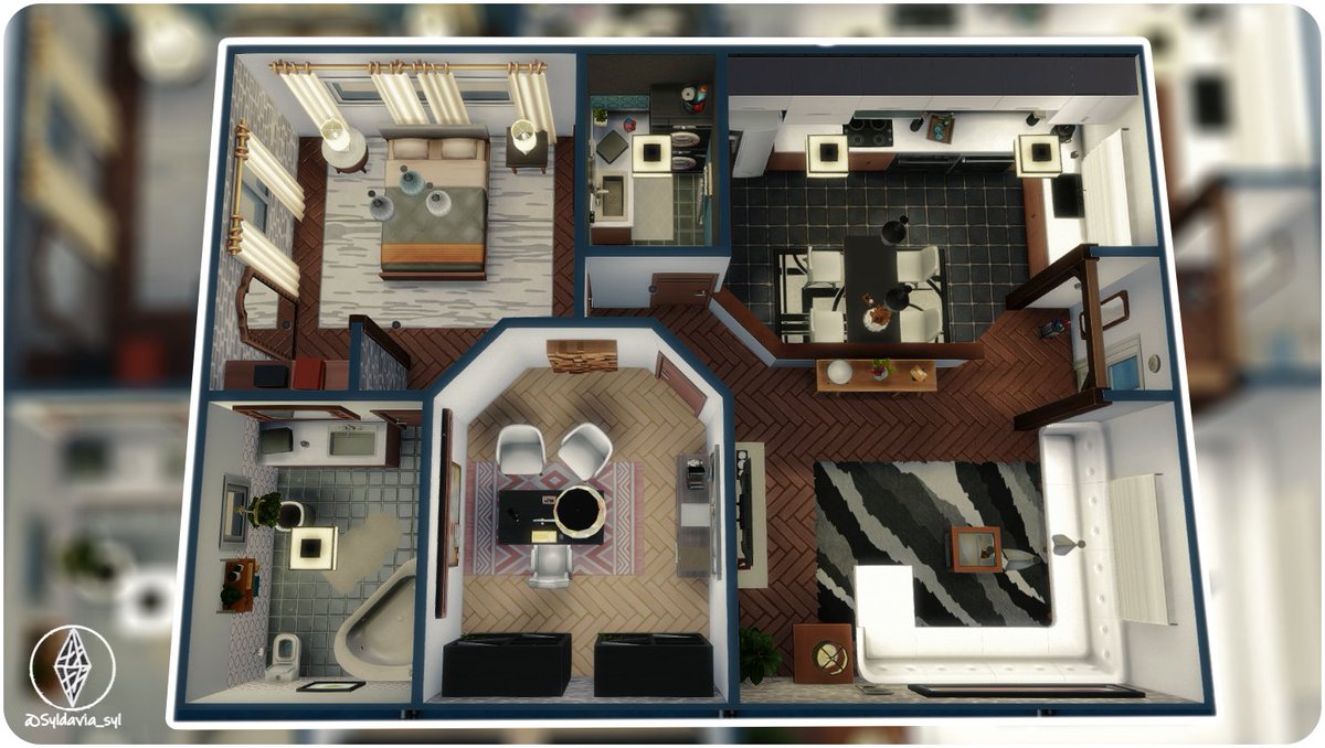 Syldavia_syl's tweet photo. Tengo la mano izda escayolada y no puedo construir muy bien, por eso llevo un par de semanas sin subir contenido. Así que he hecho un apartamento con restricciones del juego y con una sola mano! Ni tan mal...
#ShowUsYourBuilds #TheSims #NoMOO https://t.co/Hg2lD5iRwI