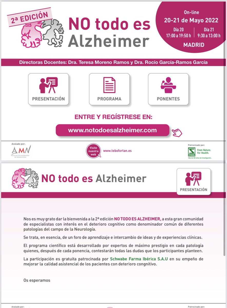 teresamorenoram's tweet photo. No os lo perdáis!!
Se puede seguir online registrándose gratuitamente en:

https://t.co/mVIWtm9PtB https://t.co/wEHCX9MZdw