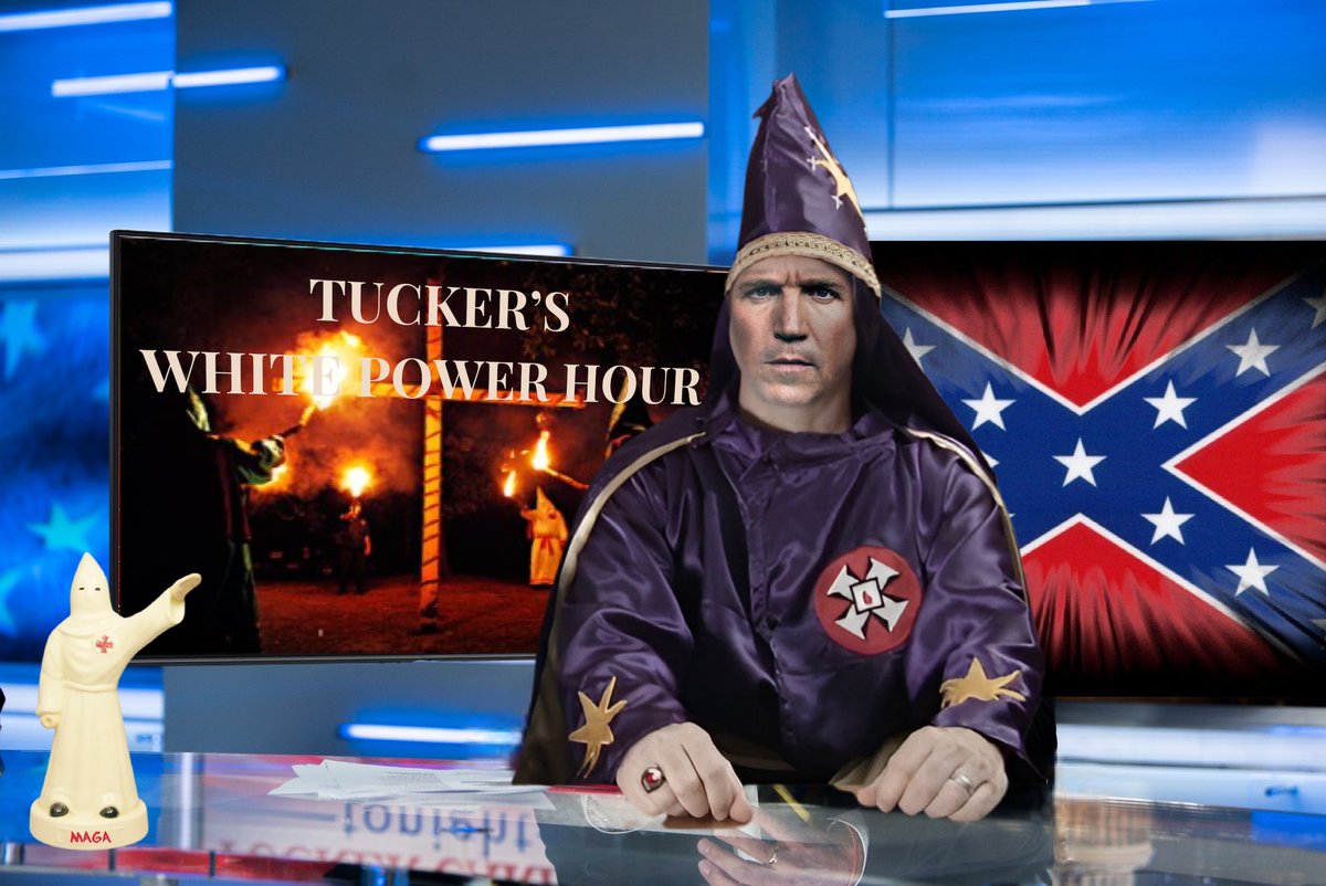 PeterBMeme's tweet photo. #TuckerCarlson #WhitePowerHour #FoxNews #WhiteSupremacy #GreatReplacementTheory @TuckerCarlson https://t.co/0O5F8b88Mk