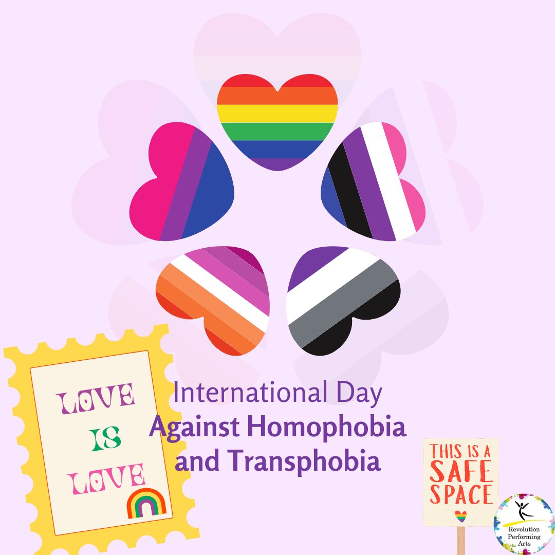 RevolutionPA's tweet photo. RPA is a safe space to be you; the real you. There’s no judgement and our ears and door is always open. We champion self-expression, however that may be
💙💚💛🧡❤️💜

#revolutionperformingarts #youareloved #lgbtqia #pride #safespace https://t.co/vSK0ILqrcJ