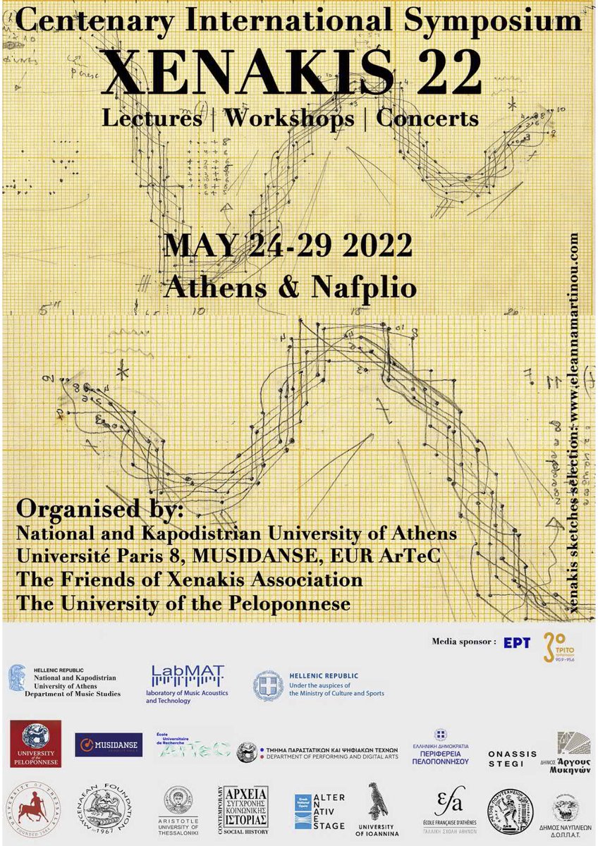 NataliaGerakis's tweet photo. Performing Iannis Xenakis' ZYIA for voice, flute, piano at XENAKIS '22: CENTENARY INTERNATIONAL SYMPOSIUM | 25.5, 9:30, Official opening of the Symposium at Athens University Ceremony Hall | with Angelica @ACathariou &amp; pianist Apostolos Palios https://t.co/1BQA9qnkup