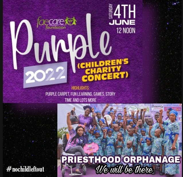 Faecare_org's tweet photo. PURPLE 2022
It's ON!!! π
Meet some of our guests π₯°
No dull moment πππ
#purple2022
#purple
#nochildleftout
#reachoutandtouch
#faecarefoundation
#charity
#concert
#children
#funlearning https://t.co/LF9AMXBZSo