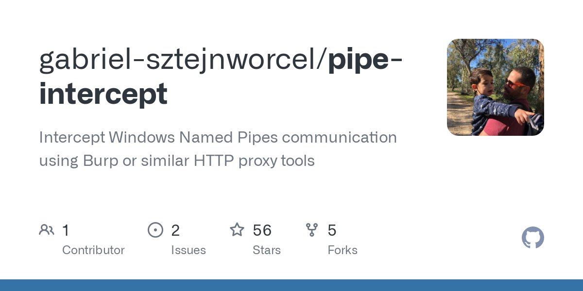 ptracesecurity's tweet image. Intercept Windows Named Pipes communication using Burp or similar HTTP proxy tools  github.com/gabriel-sztejn…  #Pentesting #Windows  #CyberSecurity #Infosec