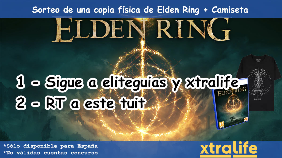 Para celebrar el final de la guía, en compañía de <a href="/xtralife_es/">xtralife</a> , sorteamos una copia física de #EldenRing (plataforma a elegir) + Camiseta del juego.

Para participar:
✅ Sigue a <a href="/eliteguias/">Eliteguias</a> y <a href="/xtralife_es/">xtralife</a> 
✅ RT a este tweet

Tenéis hasta el 22/05/2022
