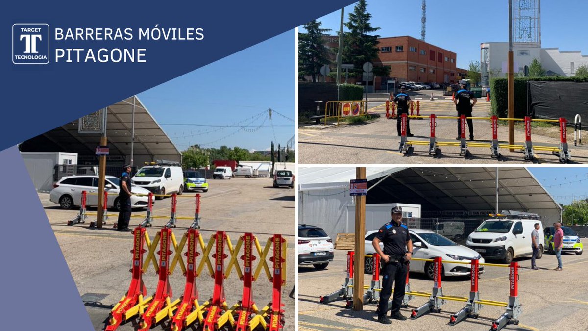 Tras 2 años de pandemia, han vuelto las Fiestas de San Isidro a la localidad de Alcobendas. Para garantizar la seguridad de todos los asistentes, la @PoliciaLocalAlcobendas ha confiado en las barreras #Pitagone para frenar posibles ataques de vehículos. target-tecnologia.es/categoria_prod…