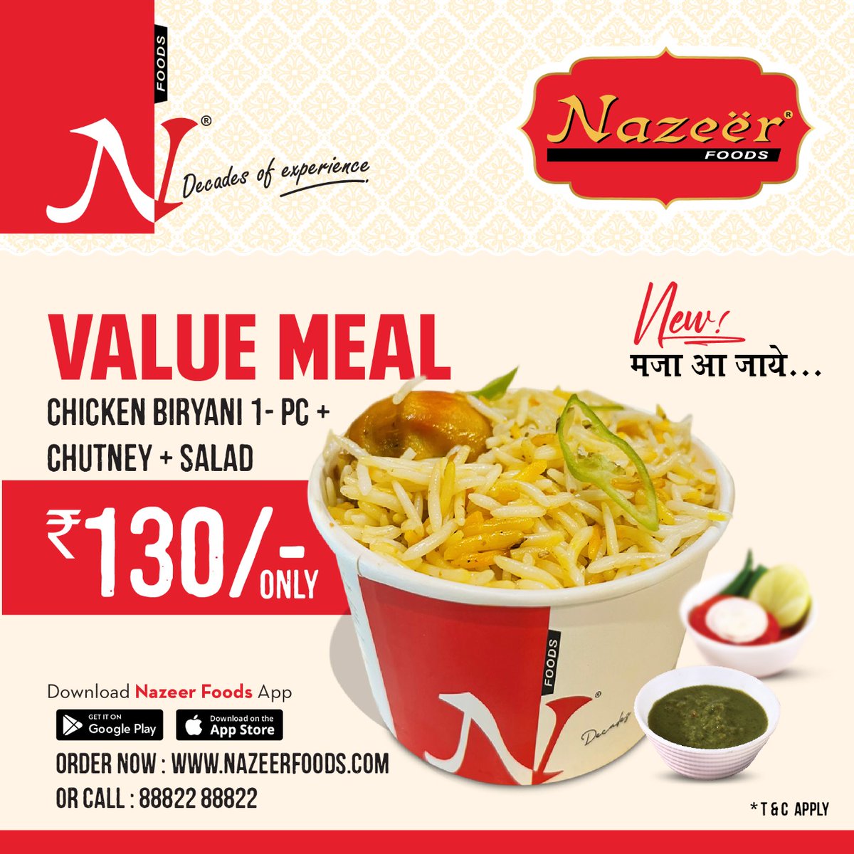 foods_nazeer's tweet photo. अब रेस्टोरेंट में खाना होगा सब के बजट में, Nazeer Foods प्रस्तुत करतें हैं, सस्ता खाना 'Breakfast to Dinner' सबकुछ Rs,130/ से शुरू , More Info Call or WhatsApp: 8882288822, or Visit: https://t.co/rwa6Km3vvX
#Durgapuri
#Chandbagh
#Dilshadgarden
#RajenderNagar
#Pacificmall https://t.co/0FAAPT1PaI