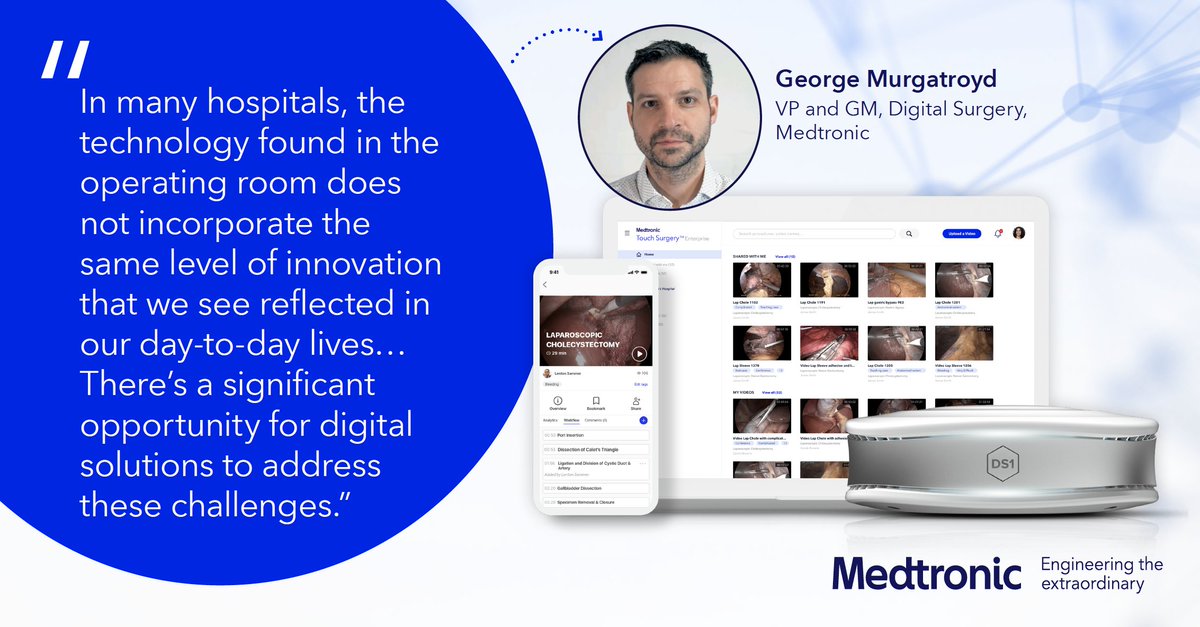 TouchSurgery's tweet photo. George Murgatroyd discusses how Touch Surgery™ Enterprise’s video analytics and management platform can be the first step in digitizing the OR. #SurgicalTraining #DigitalSurgery #TouchSurgery #ai #artificialintelligence 

Read more here: https://t.co/ZUCg8xXw0E https://t.co/3iCI9rNAvT