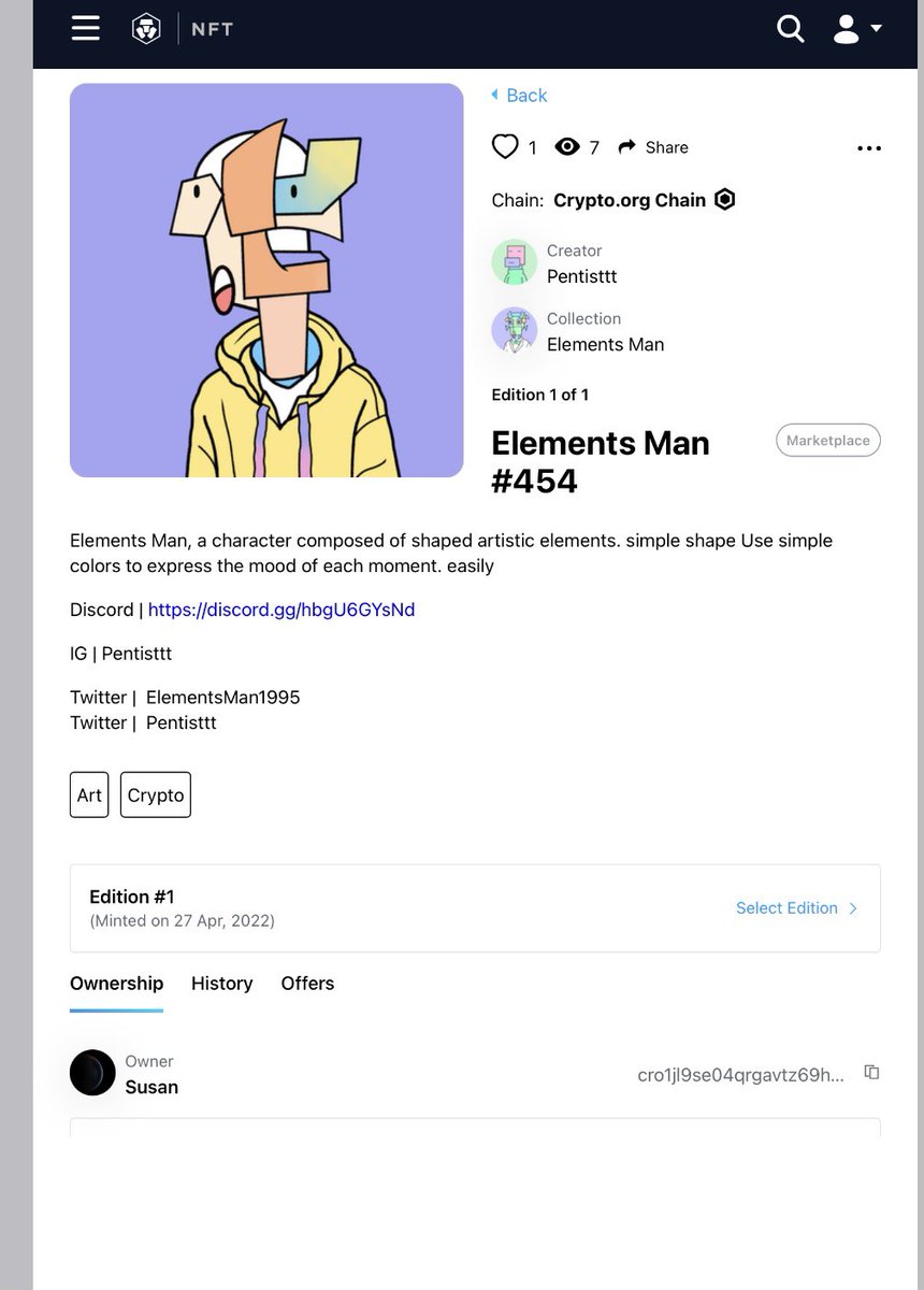 pentist___'s tweet photo. Thank you for your support and like the work have a nice day
@SusanNFTS 💛🦁🙏🏼
#Cryptocom #cro #noncurated #Elementsman #nfts #NFTTHAILAND #NFTCommmunity #nftcollector #crofam #NFTdrops #LoadedLions @cryptocomnft https://t.co/06GBY89QTq