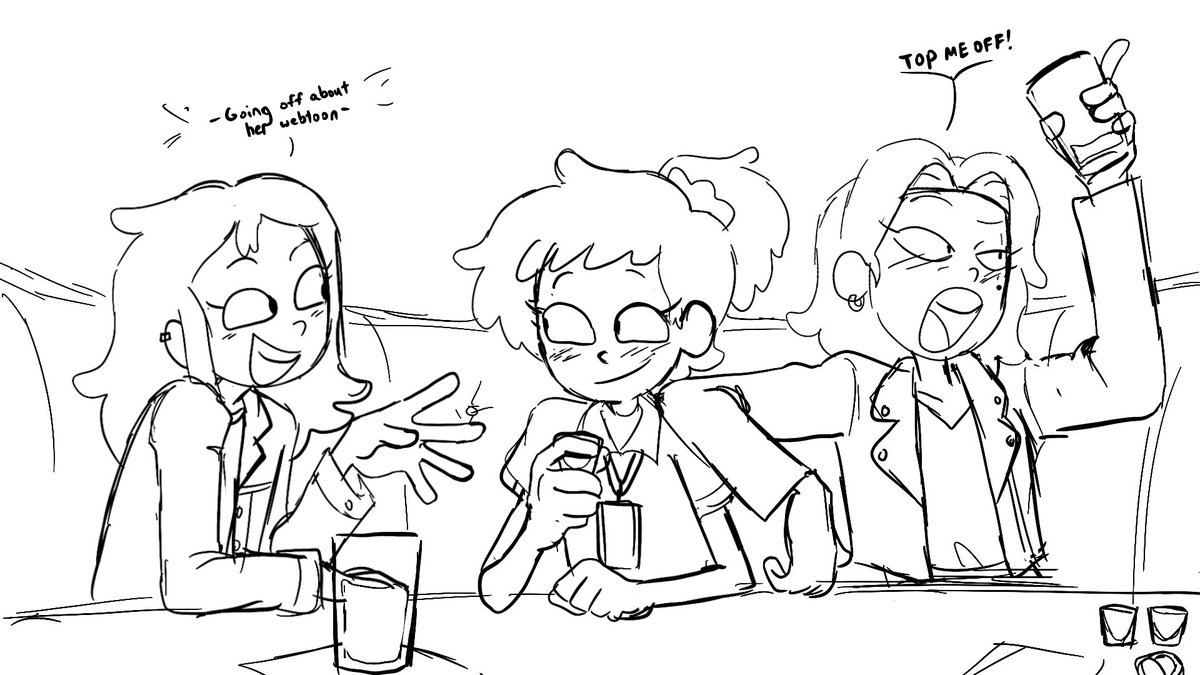 Getting drinks and catching up 💚💙♥️#amphibia