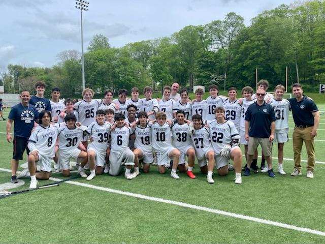 KENNEDY CATHOLIC LACROSSE
AWARD WINNERS. 
Nick Mittag - Defenseman of the Year 
Fin McConnell - Attackman of the Year
Connor Baia - Face-off Man of the Year
Llogan Raynor - LS of the Year
<a href="/KennedyGaels/">Kennedy Catholic Prep & St. Mary’s Academy</a> <a href="/LoHudLacrosse/">lohud lacrosse</a> <a href="/DirectRays/">Ray Gallagher 🇺🇸</a> <a href="/RJD_Photos/">Rob DiAntonio</a>