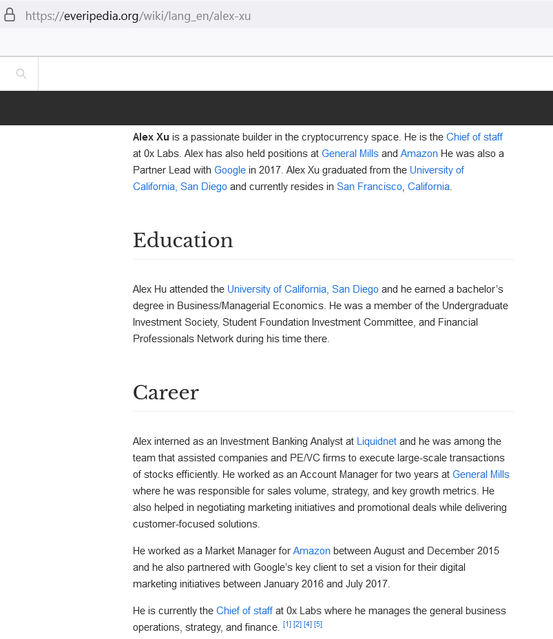NFTethics's tweet photo. 8/ Zagabond has an investment banking background (like quite a few NFT influencers) and moved after a brief stint at Amazon to Google, before spending the last 4 years at 0x Labs. He mentioned that he left his job in September 2021, which is confirmed by his now deleted tweet. https://t.co/rBN5DWZ30L