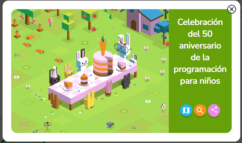 lavisiondej's tweet photo. ¡Buenas!
El viernes pasado, 13/05/2022, estuvimos jugando con el videojuego del 50 aniversario de Google. Os dejo el enlace por si os interesa jugar:
https://t.co/HJy89S7RXK
#MP1855B https://t.co/QW7TvqtM9G