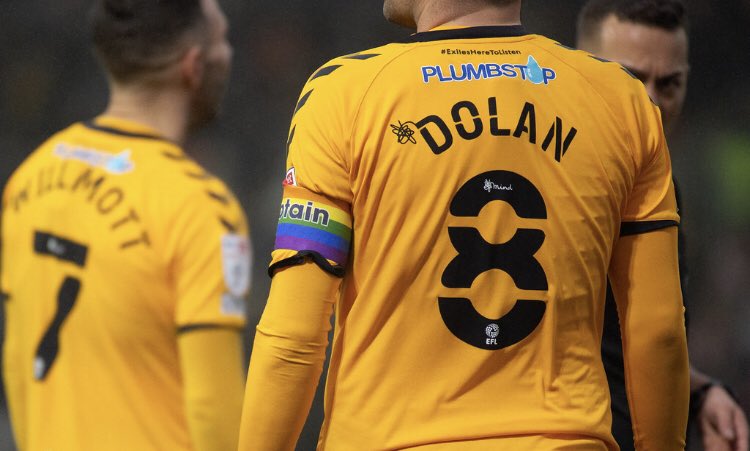 NewportCounty's tweet photo. Today everyone at #NCAFC recognises International Day Against Homophobia, Biphobia and Transphobia. 

We stand with those, in football and wider society, who face discrimination due to their sexual orientation. 

#IDAHOBIT2022🌈

🧡🖤 https://t.co/IN29tDanDh