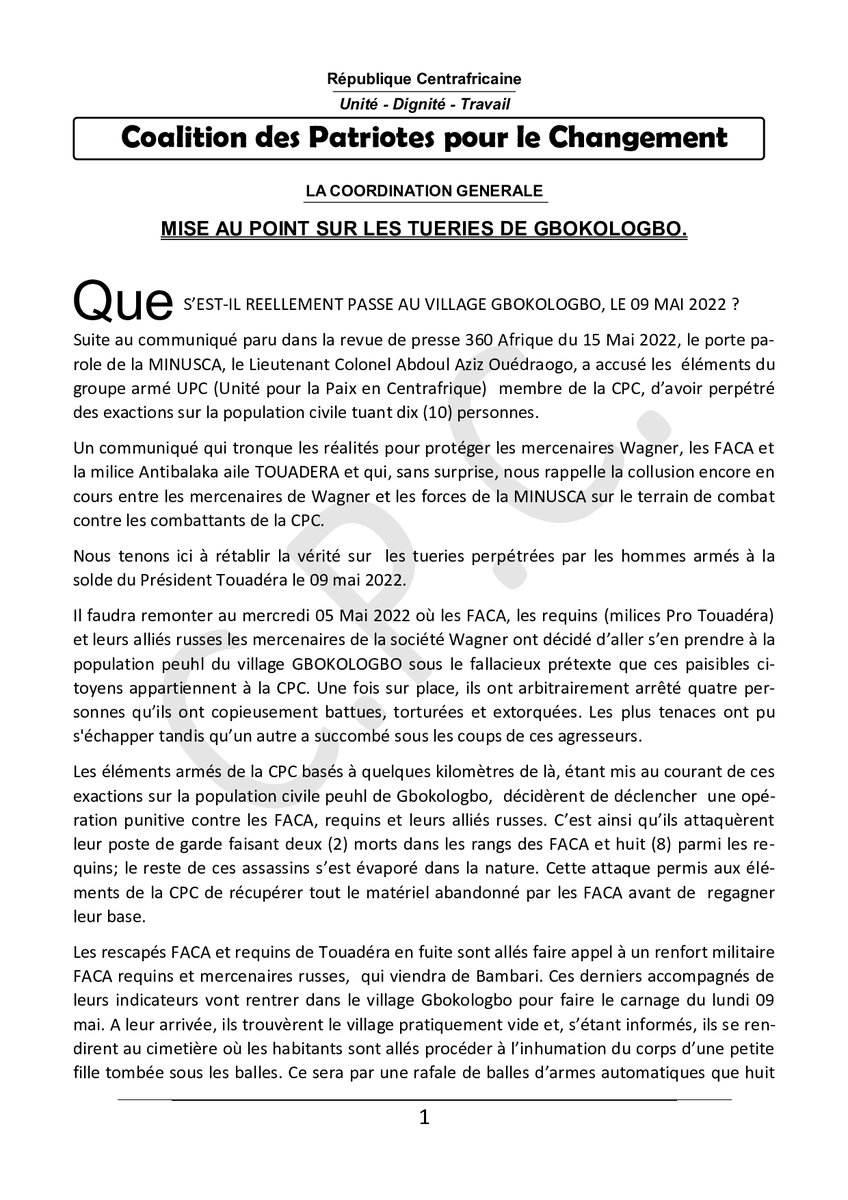 CiBaroud's tweet photo. Tuerie de Gbokologbo : Communiqué de la CPC... https://t.co/Ru9NcKZipP