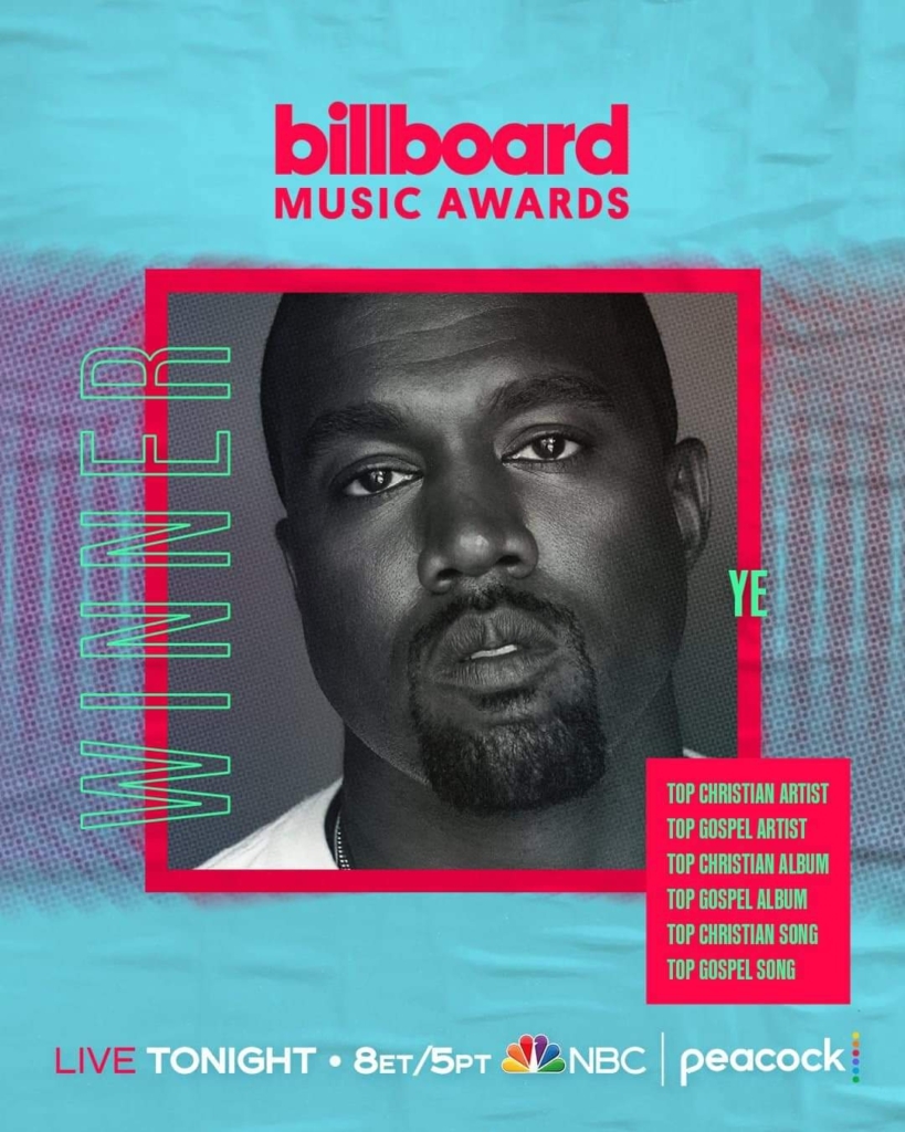 Clickongh's tweet photo. Kanye West sweeps all Christian, Gospel awards at 2022 Billboard Music Awards https://t.co/S19uP4Ojt1 #clickongh https://t.co/CztYzOLKiU