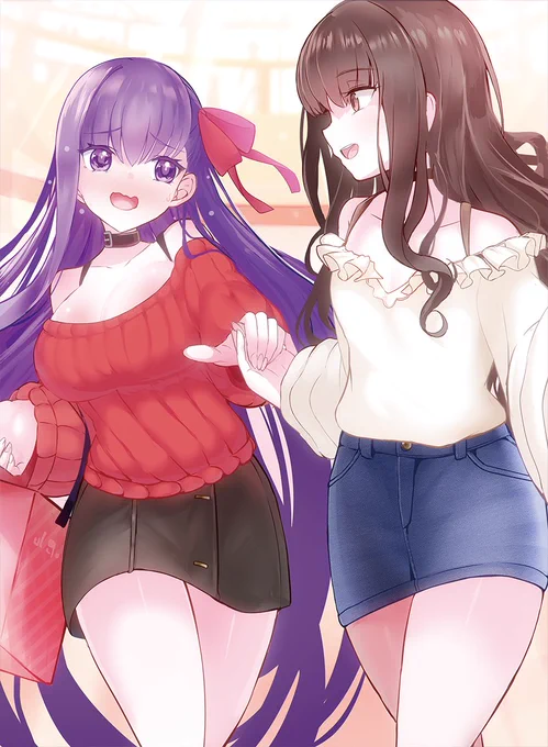 ザビ子ちゃんと恋愛よわよわBBちゃん描いたよ 