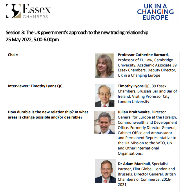 🚨REGISTER NOW🚨 

At 5pm on Wed 25 May, join us for our 3rd webinar with <a href="/39EssexChambers/">39 Essex Chambers</a>, this one all about 'the UK #government's approach to the new trading relationship' 👇👇

us02web.zoom.us/webinar/regist…

<a href="/CSBarnard24/">Catherine Barnard</a> <a href="/JnbraithwaiteUK/">Julian Braithwaite</a> <a href="/AJBMarshall/">Adam Marshall CBE</a> <a href="/anandMenon1/">Anand Menon</a>