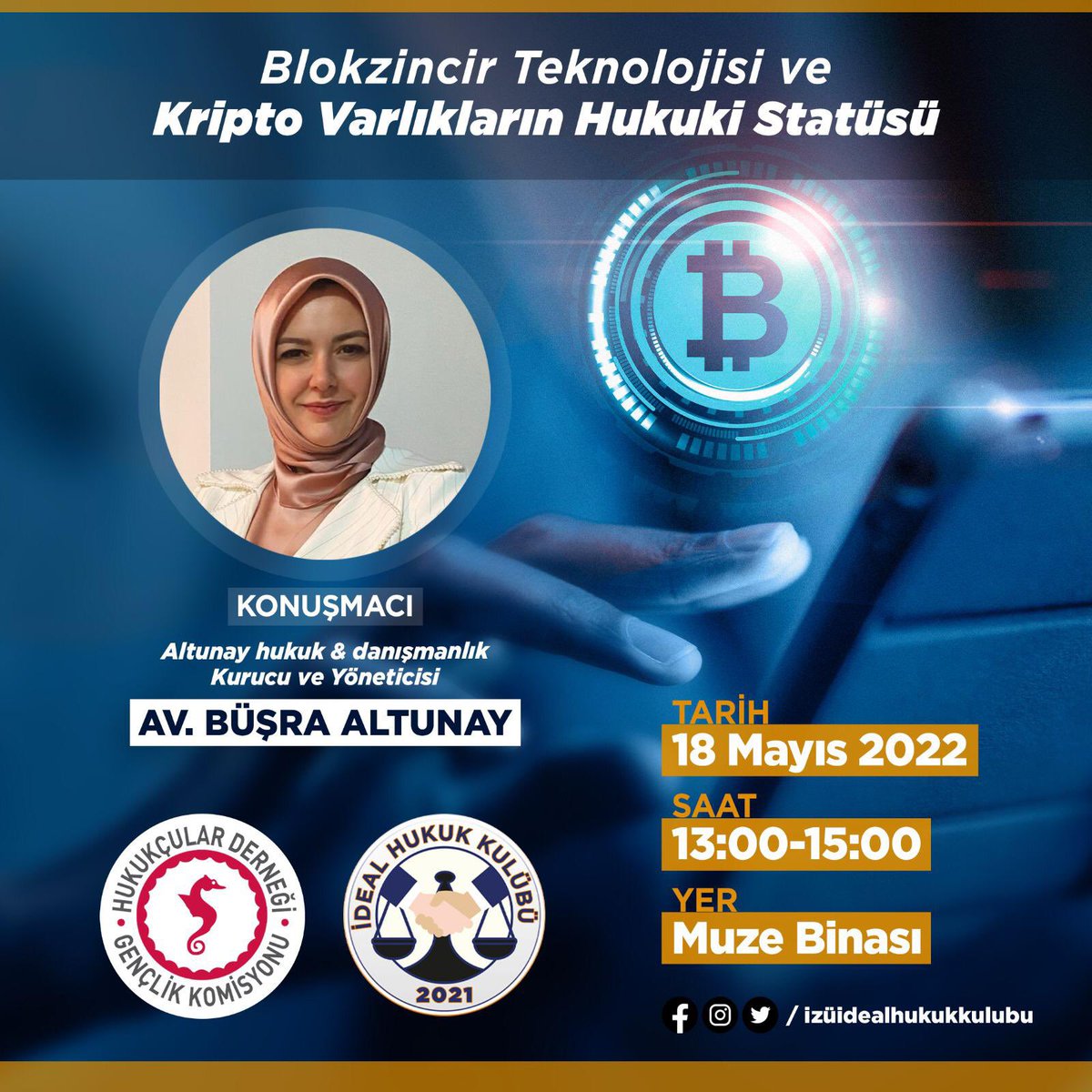 HDGenclik's tweet photo. İstanbul Sabahattin Zaim Üniversitesi Temsilciliğimiz yeni etkinliği ile sizlerle🥳

Hukukçular Derneği Yönetim Kurulu Üyesi Av.Büşra Altunay’ın katılımıyla Blokzincir Zinciri ve Kripto Varlıkların Hukuki Statüsü konusunun ele alınacağı etkinliğe hepiniz davetlisiniz! 🤩 https://t.co/nkoUgcP2dq
