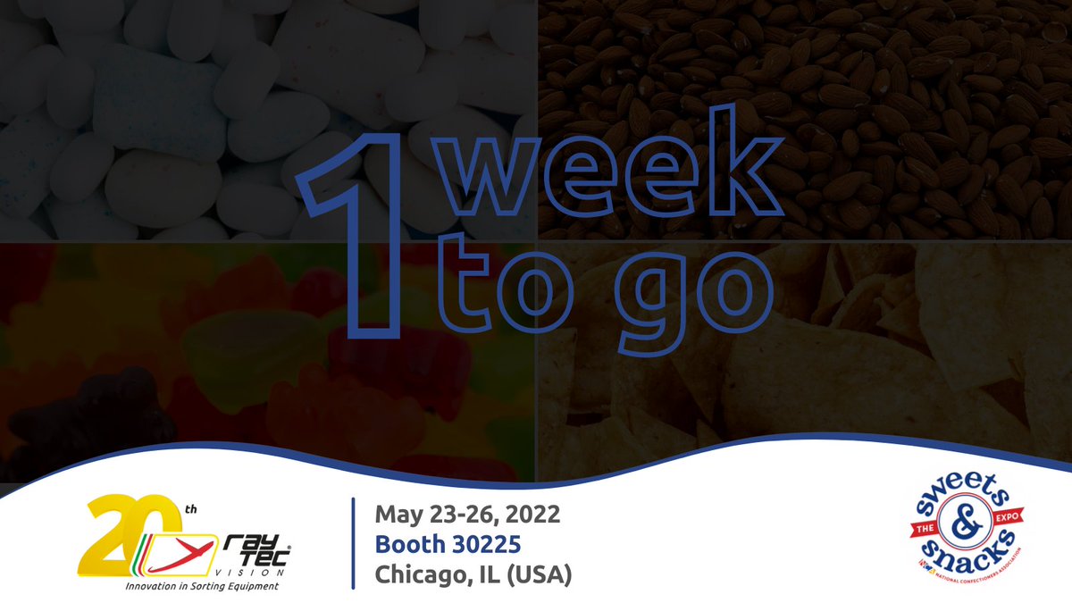 Raytec_Sorting's tweet photo. Ready to discover our #sortingtechnology for #candies, #chewinggums, #nuts, #chips and #driedfruit?
See you from 𝗠𝗮𝘆 𝟮𝟯 𝘁𝗼 𝟮𝟲 at @SWEETSandSNACKS in Chicago. We will exhibit at 𝗕𝗼𝗼𝘁𝗵 𝟯𝟬𝟮𝟮𝟱!
#candysorting #snacksorting #foodtechnology #foodsafety #foodindustry https://t.co/h6PKSxpcis