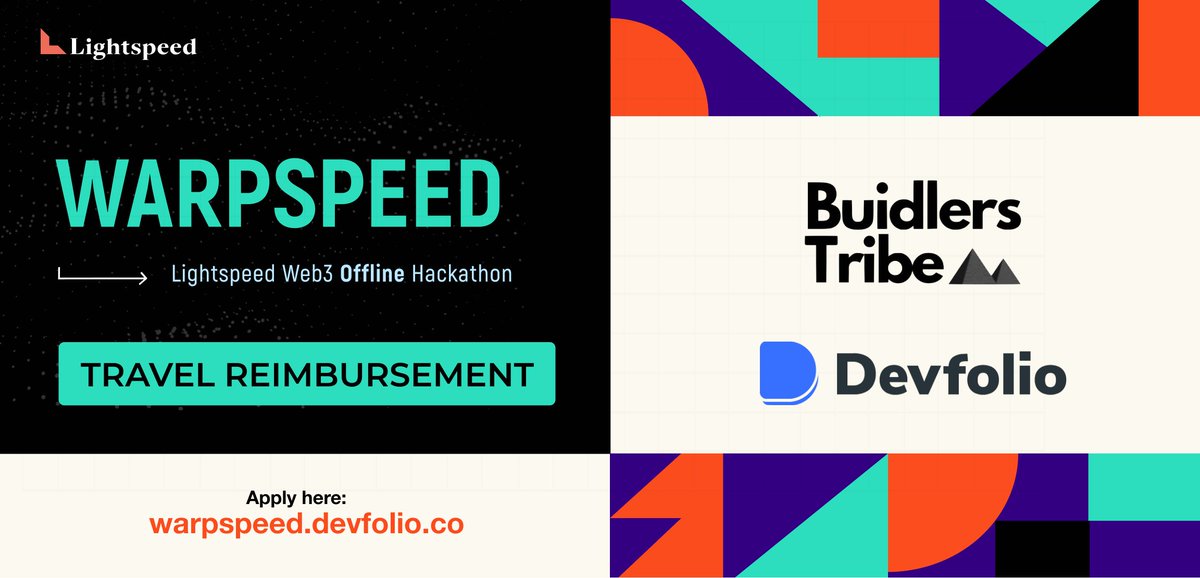 devfolio's tweet photo. .@buidlerstribe x @devfolio are here to give an opportunity to young builders to have their travel sponsored to the Warpspeed hackathon by @LightspeedIndia in Bengaluru 🌸

QT with a link to your best Web3 project &amp; we'll reimburse your travel expenses if we like your project ✈️ https://t.co/XkhdCTCGhD