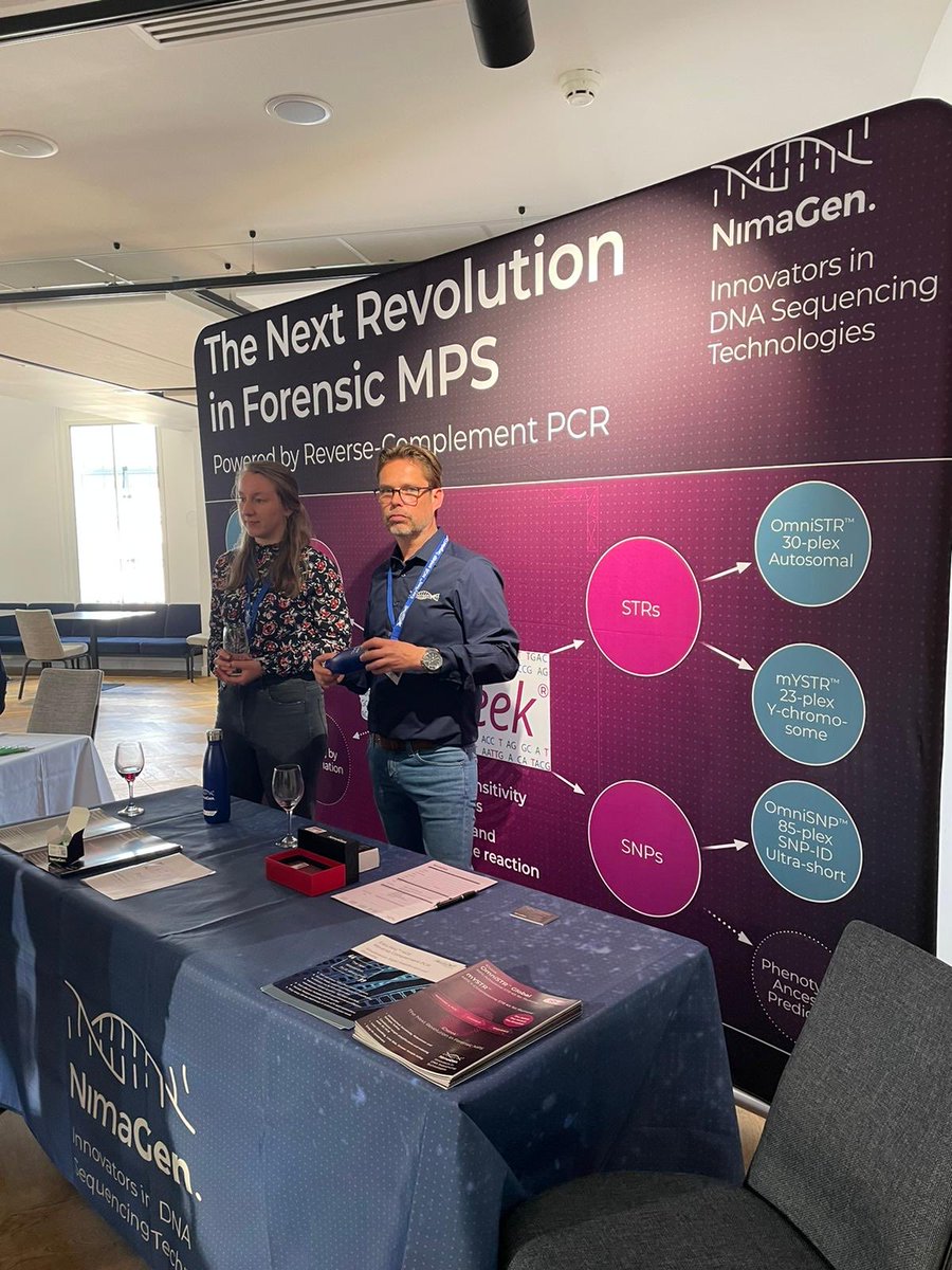 KingsForensics's tweet photo. Gold sponsor @NimaGenbv stand at King’s Forensics #Symposium2022 #MPS #DNAtechnologies https://t.co/pRcdYNDjcs