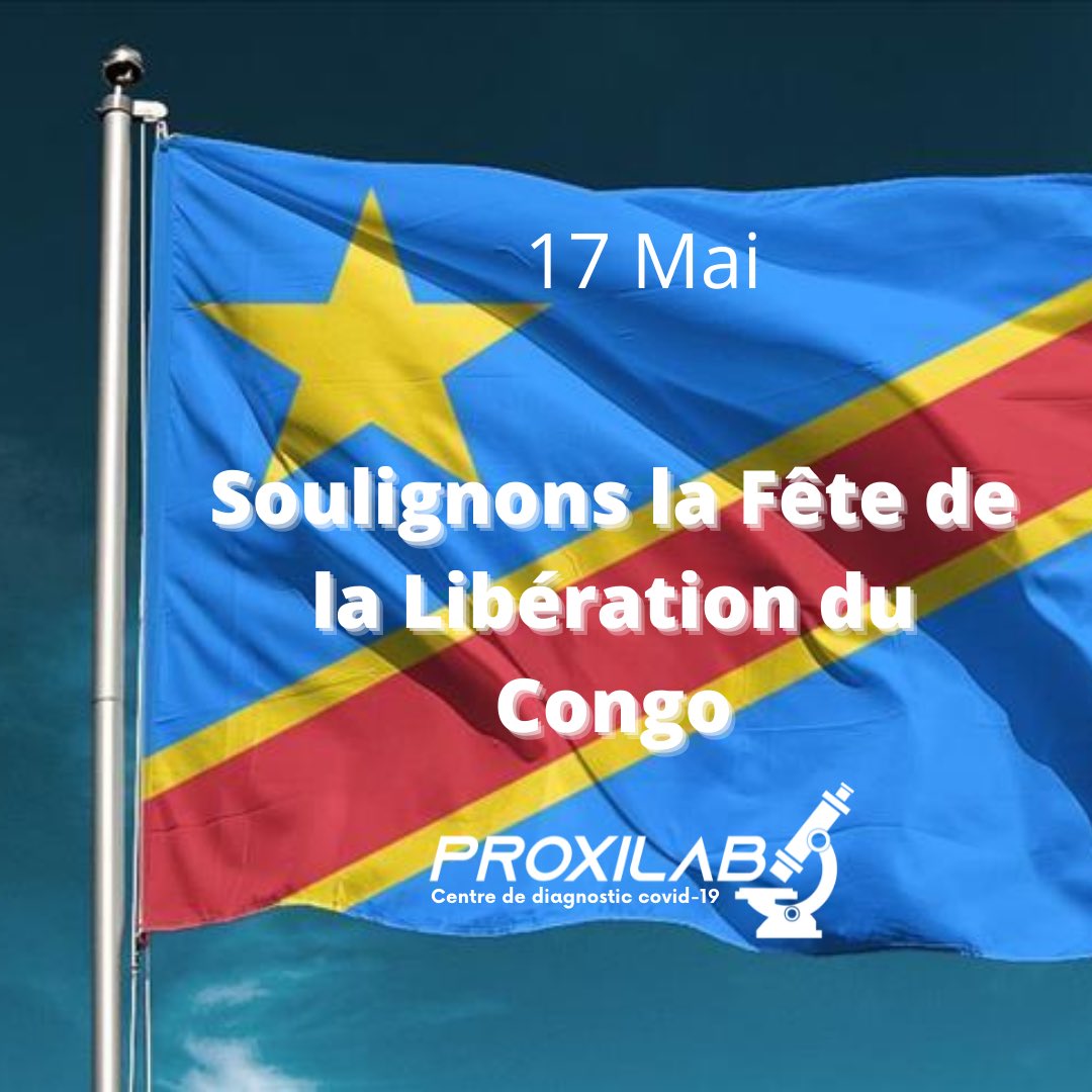PROXILAB1's tweet photo. 17 mai, journée de la Libération et des forces armées !!! 🇨🇩 A cette occasion, Proxilab lance un message de paix et d'unité à l'attention de tous les congolais et congolaises.Que cette journée nous rappelle, à chaque fois le devoir que nous devons accomplir.#RDC #COVID19 #FARDC https://t.co/z5vWorvtfe