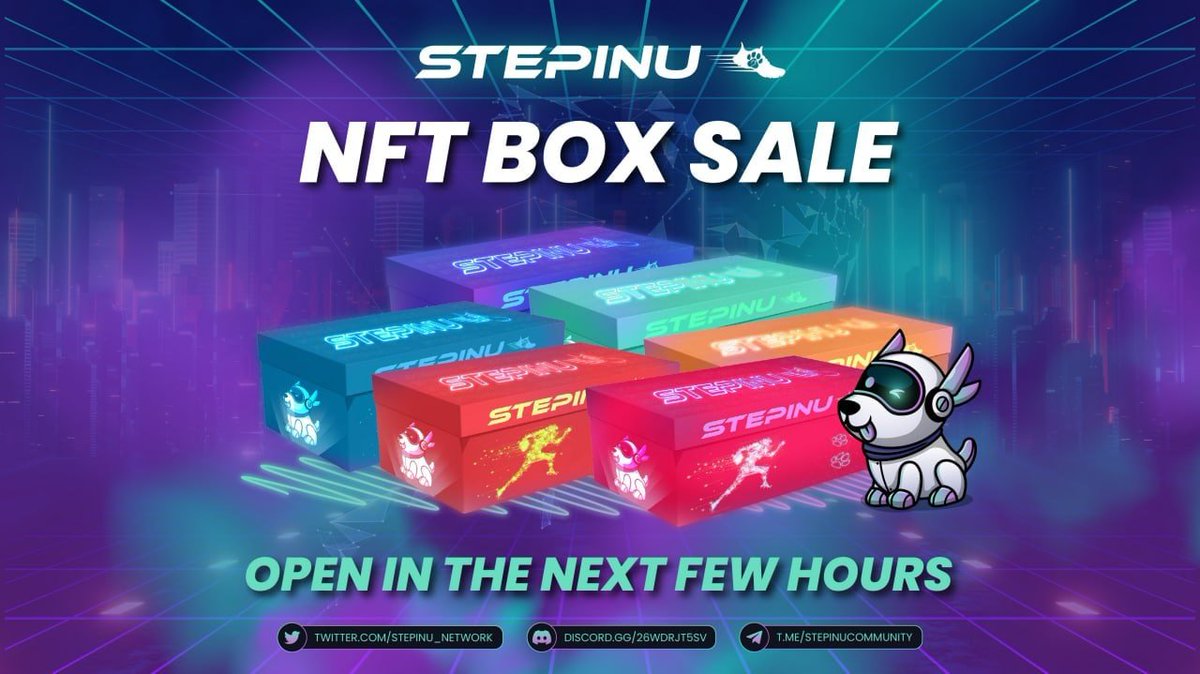 ☄️☄️  ARE YOU READY FOR STEPINU'S FIRST NFT BOX SALE!?
💸 Estimated price: 0.5bnb per Box
⏰ Open Time: 15:00 UTC today
#StepInu #M2E #STEPI #BOXSALE
Read more: t.me/StepInuCommuni…
