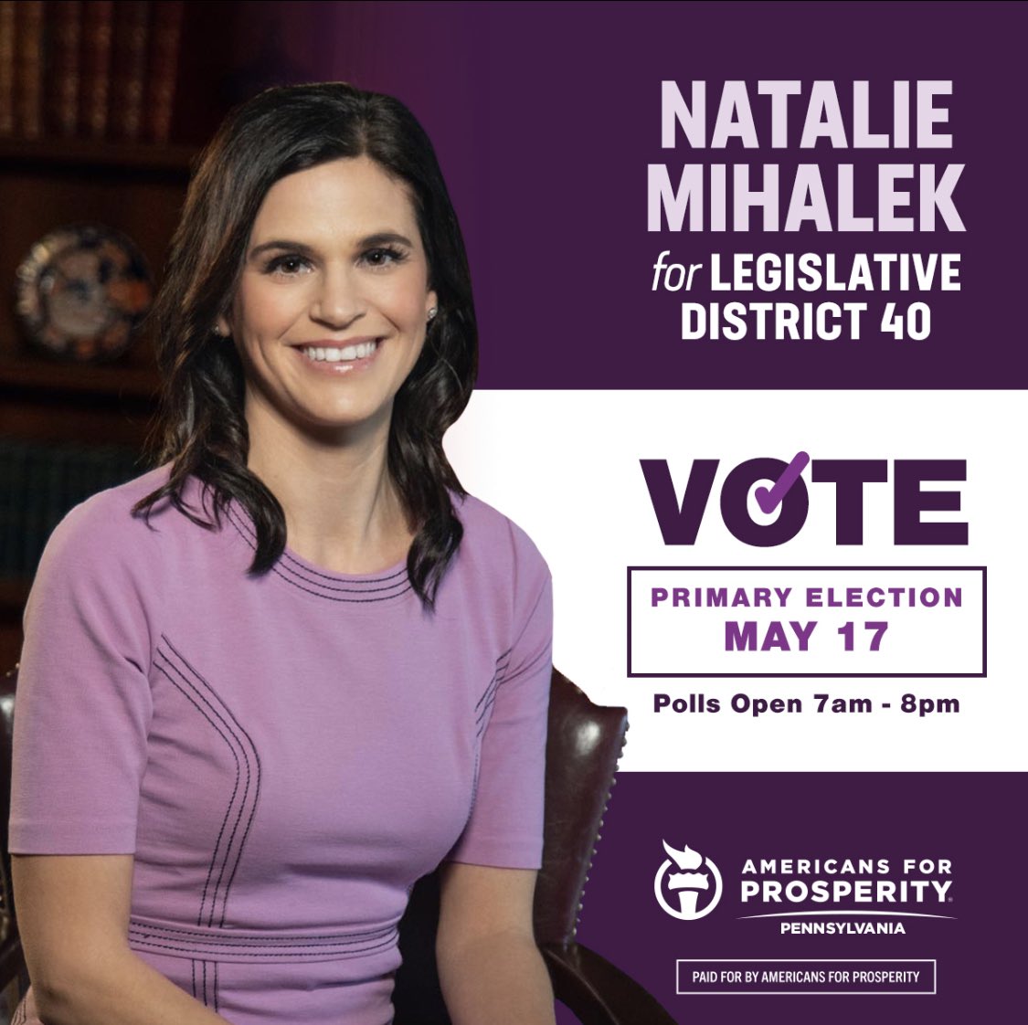 AFPPennsylvania's tweet photo. Polls are open! #LD40, make sure you vote for @RepMihalek! #PAPrimary https://t.co/1xSvWBqp4m