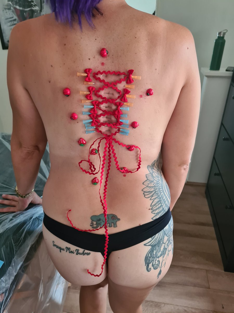 DevilleMistress's tweet photo. #NeedlePlay and decorations on #wax. So stoked how this turned out. Want your own experience, sms 0401 723 623. #kinksession #bdsm #mistress #subtraining #dominatrix https://t.co/lU7hItMZUB