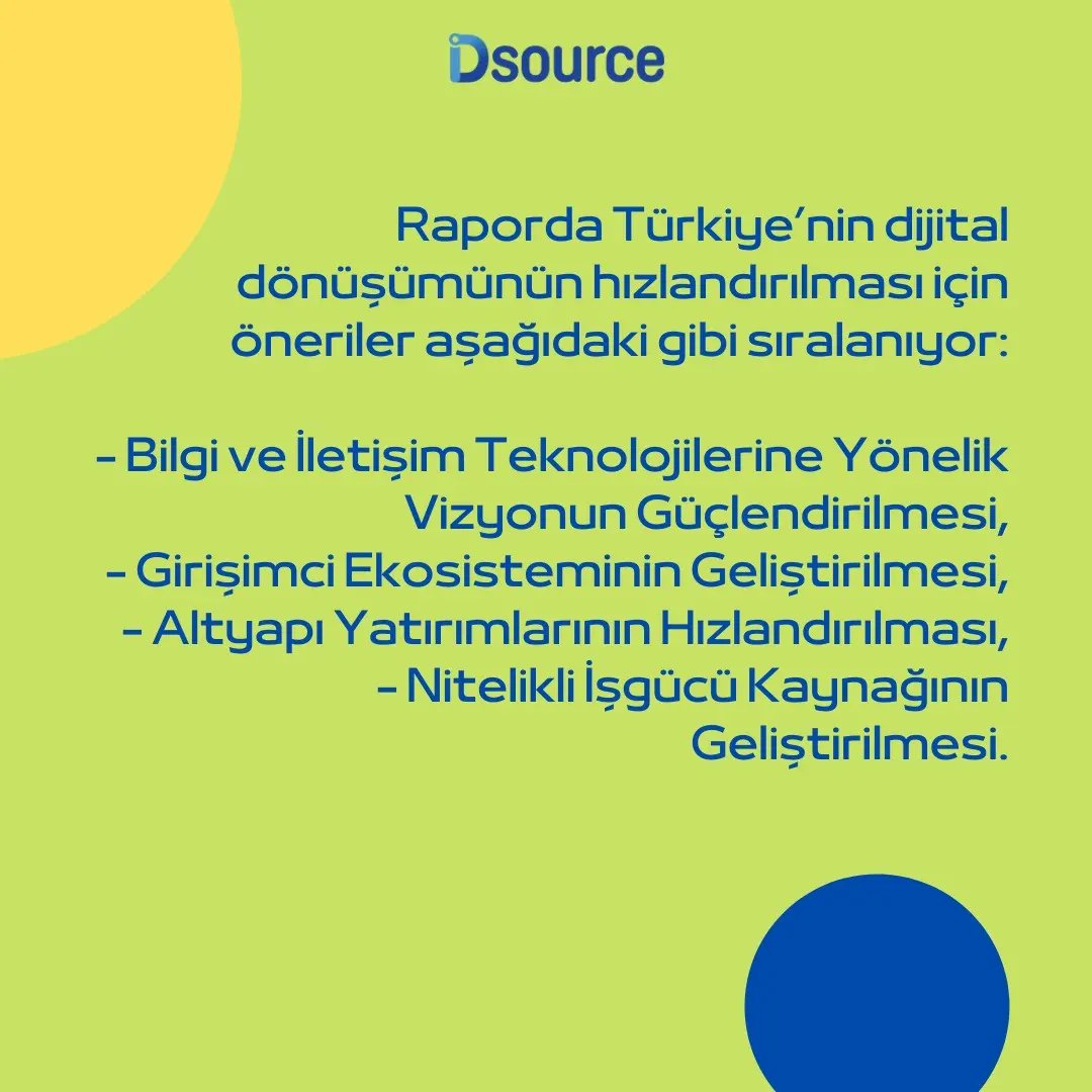 dsource_co's tweet photo. Bilişim Sanayicileri Derneği (TÜBİSAD) tarafından hazırlanan “Türkiye'nin Dijital Dönüşüm Endeksi 2021 Raporu”na göre Türkiye'nin dijitalleşme notu bir önceki yıla kıyasla artış göstererek 3.03'ten 3.24'e yükseldi. https://t.co/bmSMTU2deN