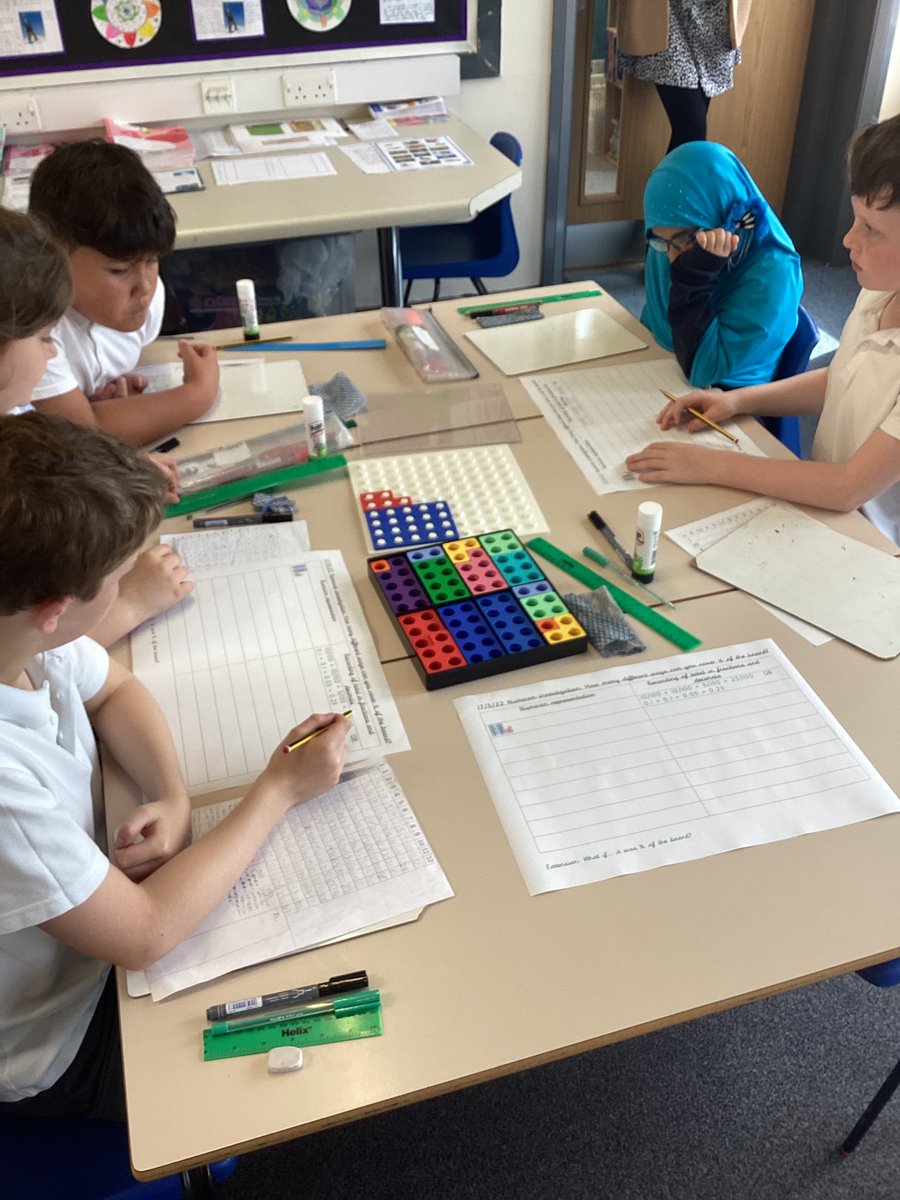 AcklamWhin's tweet photo. Year 4 have been completing a Numicon investigation this morning, involving tenths and hundredths. Super work! #year4maths #numiconfun https://t.co/U5YFTkL8Mi