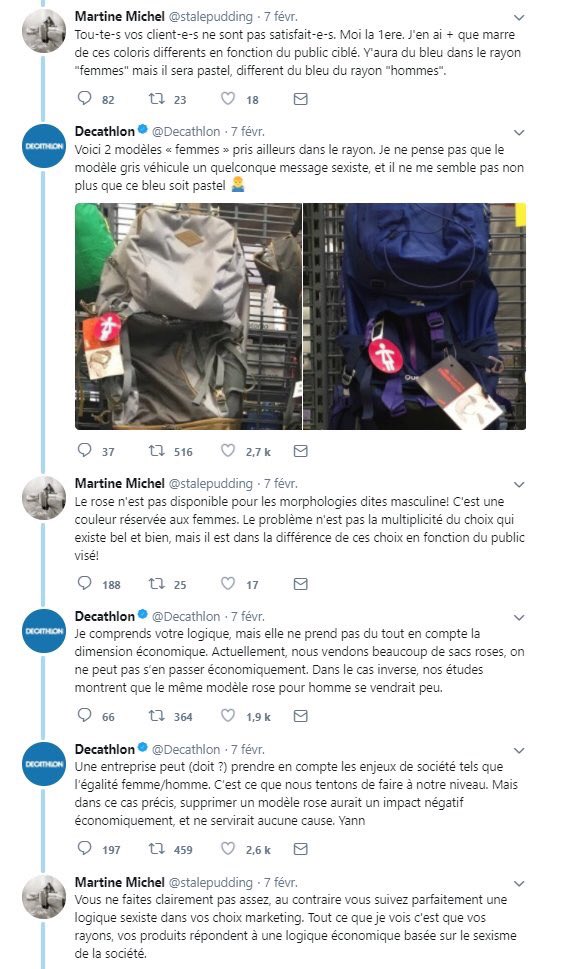 Quand tu tombes sur une féministe comme Martine. 🤧

Le cm de Decathlon est à féliciter.