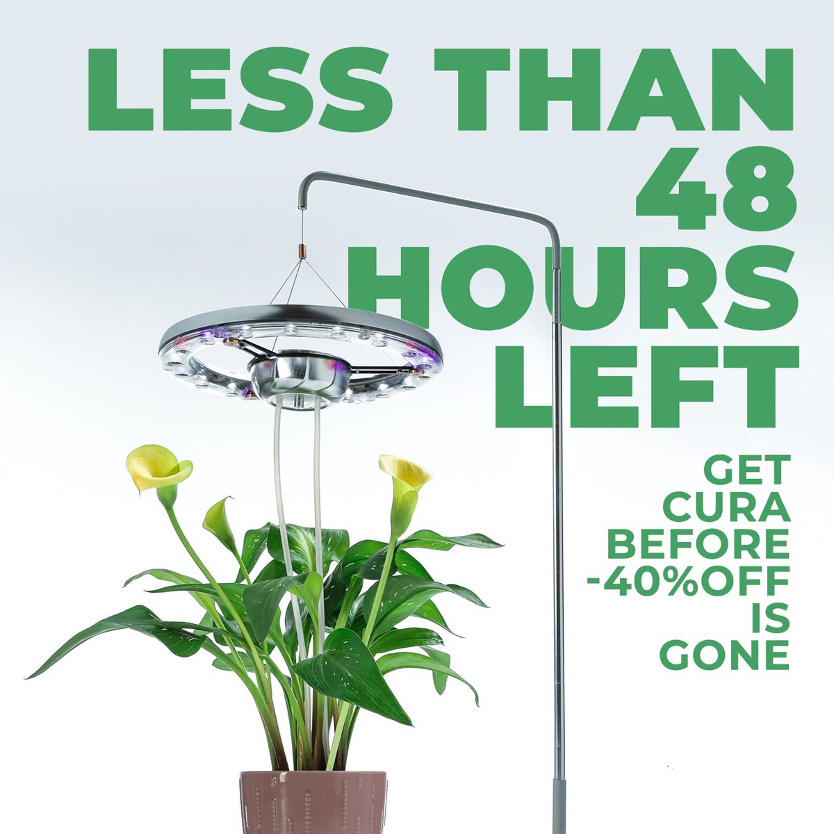 altifarm's tweet photo. 🚨 We are closing our Kickstarter campaign.🚨
So less than 48 hours left to get CURA at 40% off.
Get CURA today and turn any corner of your home into a garden. 🌱☘🌺🌼
👉https://t.co/QqitC2zhIY https://t.co/BKrzIAGtM8