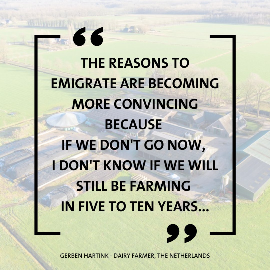 Interfarms's tweet photo. Expensive phosphate rights, the nitrogen crisis, solar fields and new nature on fertile soil; more and more farmers no longer see a future in the Netherlands...

Could emigration be the solution for you? 
Contact us for more information! https://t.co/4ZjLjNtyqN