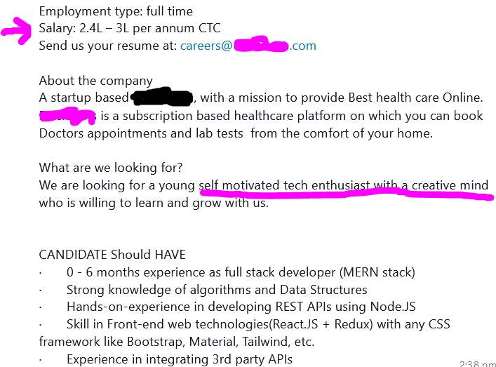 __myopic__'s tweet image. Startup wants &quot;self motivated tech enthusiast with a creative mind&quot;, who will possibly create their most critical back-end platform.

Offers 20,000 Rs per month?

Why compensate so poorly, and why no ESOPs? What kind of a team are you putting together?

#StartupQuestions